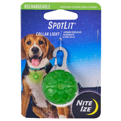 [NZ05698] NITE IZE SpotLit Collar Light Rechargeable Green