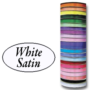 [WHITE SATN] *RIBBON 5/8 x 100 yards White Satin Antique