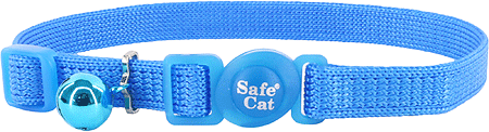 [CA7001 BL LAGOON] COASTAL Safe Cat Adjustable Collar 3/8x8-12 Blue Lagoon