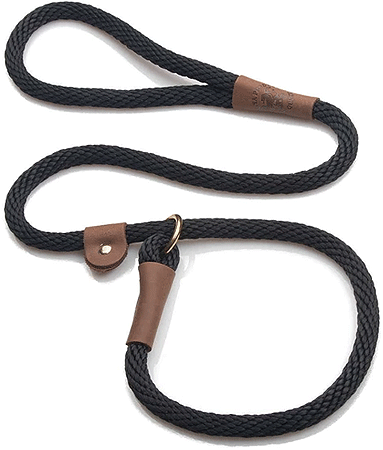 [MEN027 BLACK] MENDOTA Slip Lead 1/2" x 4' Black