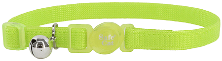 [CA7001 LIME] COASTAL Safe Cat Adjustable Collar 3/8x8-12 Lime