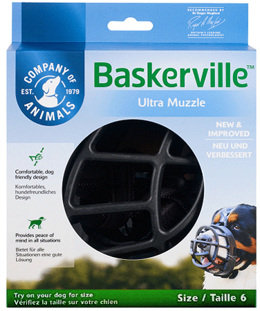 [COA61620] COMPANY OF ANIMALS Baskerville Ultra Muzzle Size 6 Black