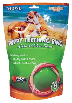 [NB11301] N-BONE Puppy Teething Ring Pumpkin 6pk