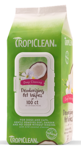 [TC01010] TROPICLEAN Wipes Deep Cleaning 100ct